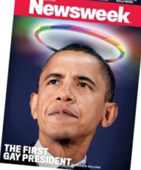 Obama As The First Gay President Newsweek Cover